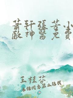 萧轩张芳小说无敌神医免费阅读全文