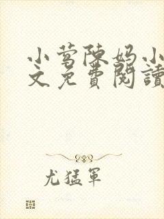 小莺陈妈小说全文免费阅读无弹窗