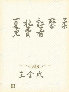 夏北许馨柔小说免费看