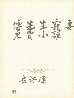 傅先生宠妻无度免费小说