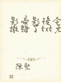 影帝影后今天又撒糖了txt免费下载