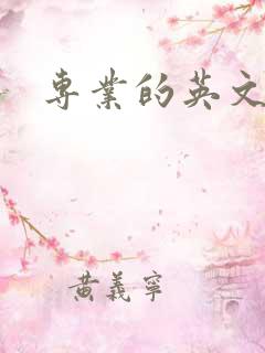 专业的英文翻译