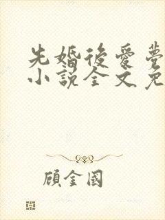 先婚后爱梦筱二小说全文免费阅读