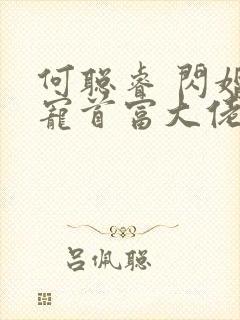 何聪睿 闪婚成宠首富大佬爱上我