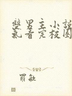 双男主小说一口气看完校园