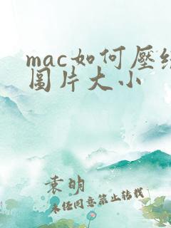 mac如何压缩图片大小
