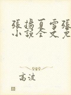 张扬夏雪张小曼小说全文免费阅读