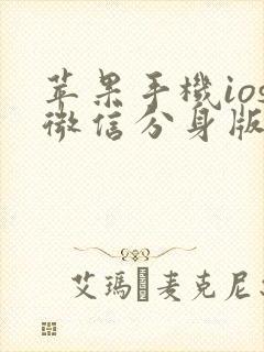 苹果手机ios微信分身版