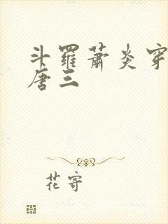 斗罗萧炎穿越成唐三