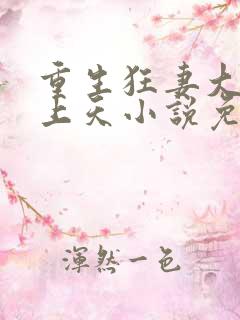 重生狂妻大佬宠上天小说免费听书