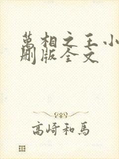 万相之王小说未删版全文