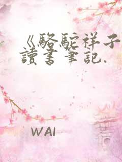 《骆驼祥子》的读书笔记.