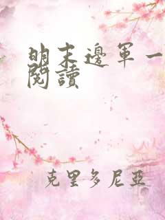 明末边军一小兵阅读