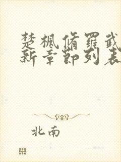 楚枫修罗武神最新章节列表