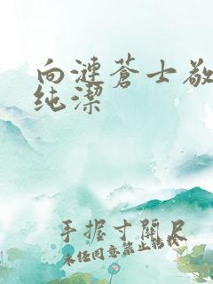 向涟苍士敬献上纯洁