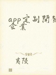 app定制开发企业