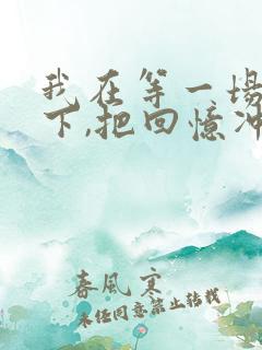 我在等一场雨落下,把回忆冲刷是什么歌