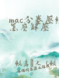 mac分卷压缩怎么解压
