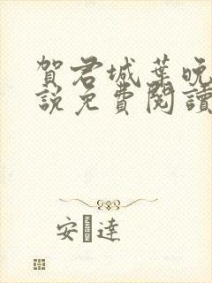 贺君城叶晚柒小说免费阅读