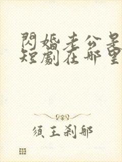 闪婚老公是豪门短剧在哪里免费看