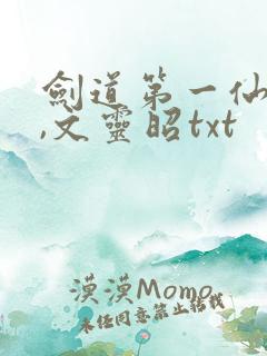 剑道第一仙苏奕,文灵昭txt