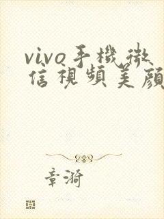 vivo手机微信视频美颜怎么打开