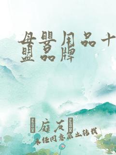 母婴用品十大加盟品牌