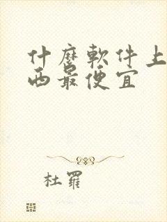 什么软件上买东西最便宜