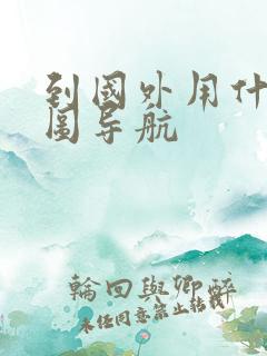 到国外用什么地图导航