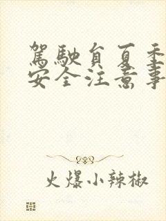 驾驶员夏季行车安全注意事项