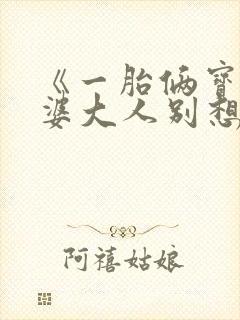 《一胎俩宝:老婆大人别想逃》