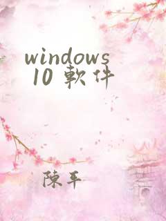 windows 10 软件