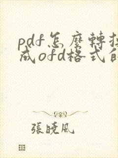 pdf怎么转换成ofd格式的电子发票