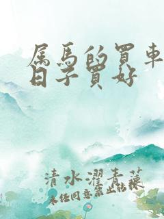 属马的买车什么日子买好