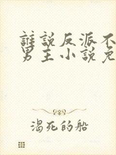 谁说反派不能当男主小说免费阅读