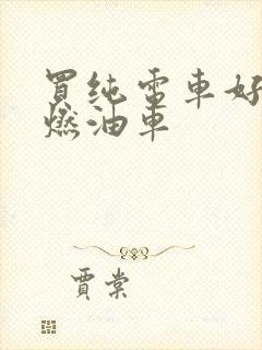 买纯电车好还是燃油车