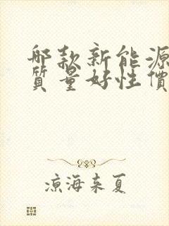 哪款新能源汽车质量好性价比高