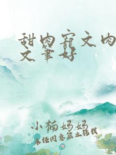 甜肉宠文肉汁多文笔好