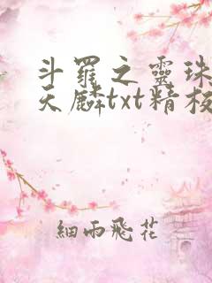 斗罗之灵珠神剑天麟txt精校无错版