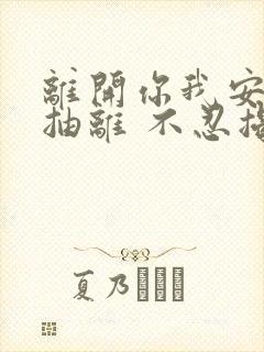 离开你我安静的抽离 不忍揭晓的剧情