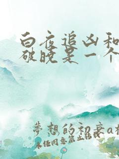 白夜追凶和白夜破晓是一个导演吗