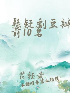 悬疑剧豆瓣评分前10名