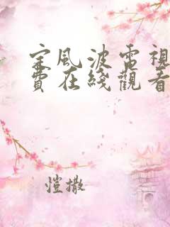 定风波电视剧免费在线观看全集