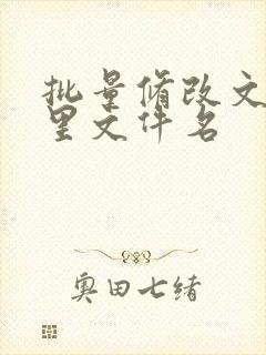 批量修改文件夹里文件名