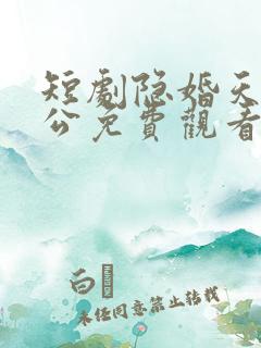 短剧隐婚天价老公免费观看完整版
