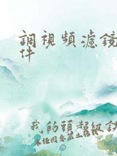 调视频滤镜的软件