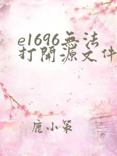 e1696无法打开源文件