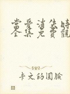 当爱消失时短剧全集免费观看