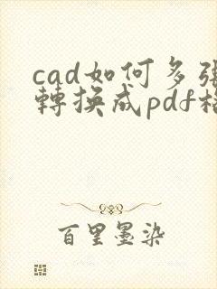 cad如何多张转换成pdf格式