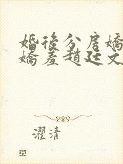 婚后分房娇夫别娇羞赵廷文小说